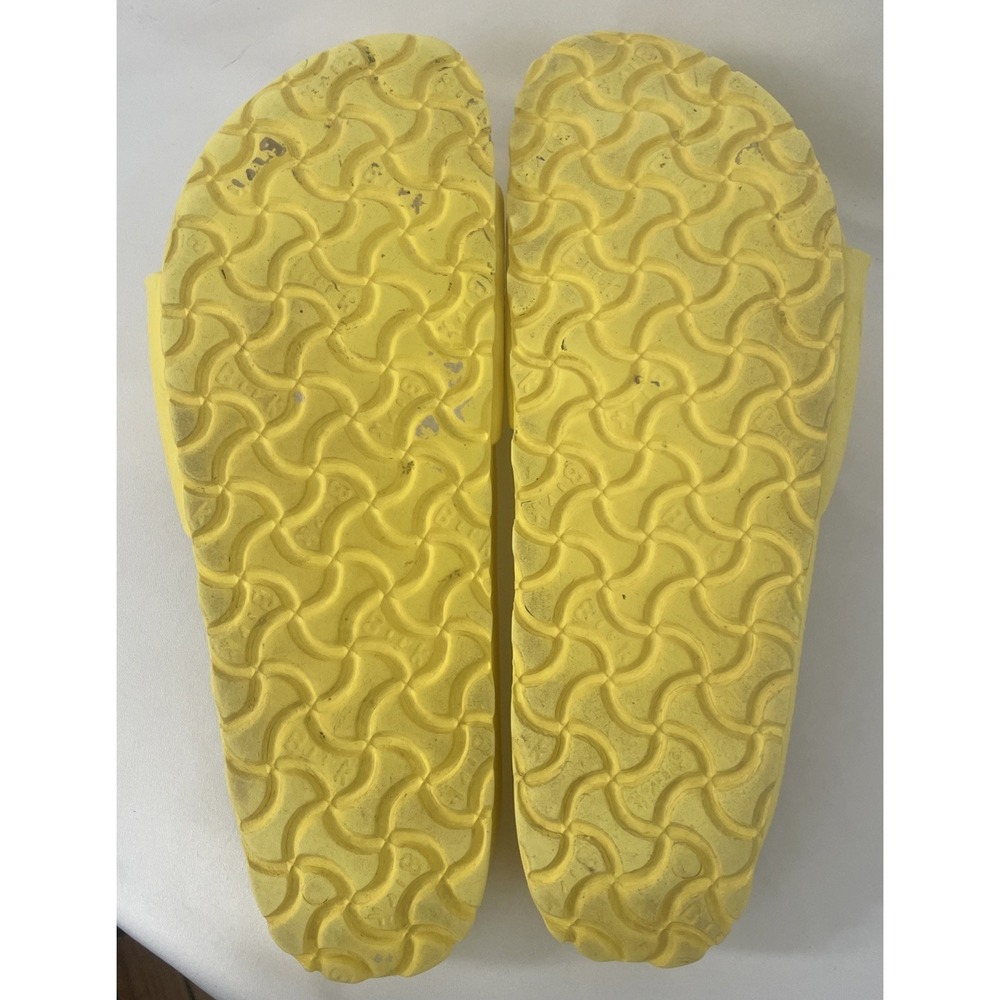 Birkenstock EVA Neon Yellow Single Strap Slide Sandals Womens 40 - Picture 16 of 16